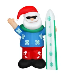 Jingle Jollys Christmas Inflatable Santa 1.6M Illuminated Decorations 7 Jingle Jollys Christmas Inflatable Santa 1.6M Illuminated Decorations -Generic Christmas Store xmas inf sum san 5ft 88785 02