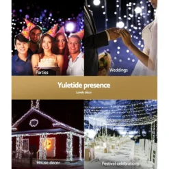 Jingle Jollys Christmas Lights 100 LED 10M String Light Snow Decorations -Generic Christmas Store xmas led ic snow wh 89807 02