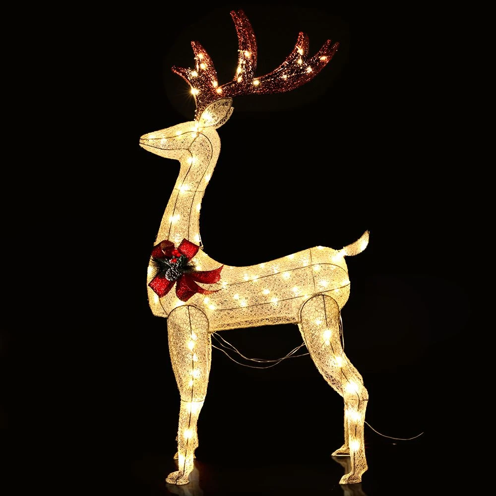 Jingle Jollys Christmas Lights 150cm Reindeer 100 LED Decorations 3 Jingle Jollys Christmas Lights 150cm Reindeer 100 LED Decorations