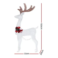 Jingle Jollys Christmas Lights 150cm Reindeer 100 LED Decorations 6 Jingle Jollys Christmas Lights 150cm Reindeer 100 LED Decorations -Generic Christmas Store xmas mot 1deer mov warm 23494 01