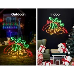 Jingle Jollys Christmas Lights 76cm Bells 216 LED Decorations 7 Jingle Jollys Christmas Lights 76cm Bells 216 LED Decorations -Generic Christmas Store xmas mot d bell mc 89814 02