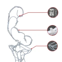 Jingle Jollys Christmas Lights Reindeer Sleigh 120 LED Decorations -Generic Christmas Store xmas mot d flydeer wh 02