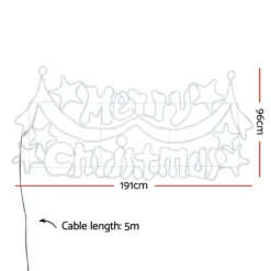 Jingle Jollys Christmas Lights 191cm 612 LEDs Fairy Light Outdoor Decorations -Generic Christmas Store xmas mot d merychris mc02 01