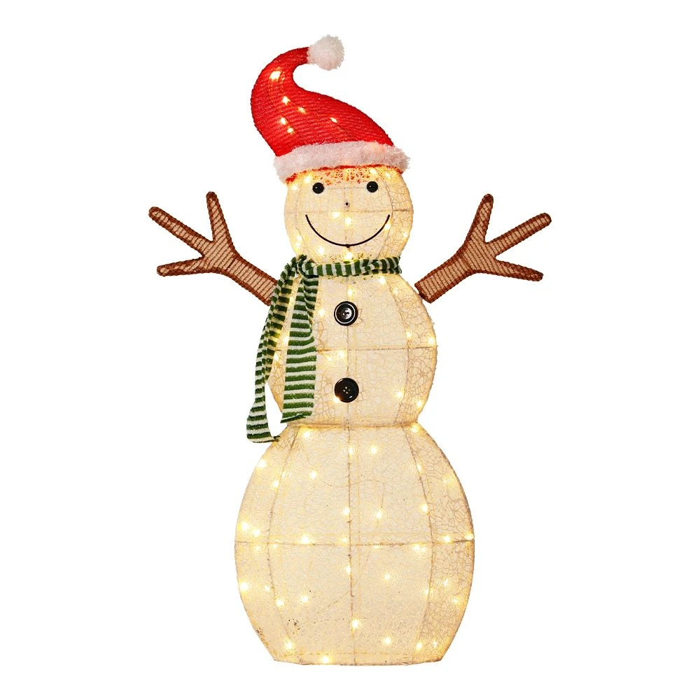 Jingle Jollys Christmas Lights 97cm Snowman 80 LED Decorations 4 Jingle Jollys Christmas Lights 97cm Snowman 80 LED Decorations - Image 2
