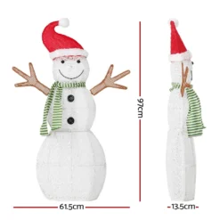 Jingle Jollys Christmas Lights 97cm Snowman 80 LED Decorations 7 Jingle Jollys Christmas Lights 97cm Snowman 80 LED Decorations -Generic Christmas Store xmas mot snow 3ft mc 89812 02
