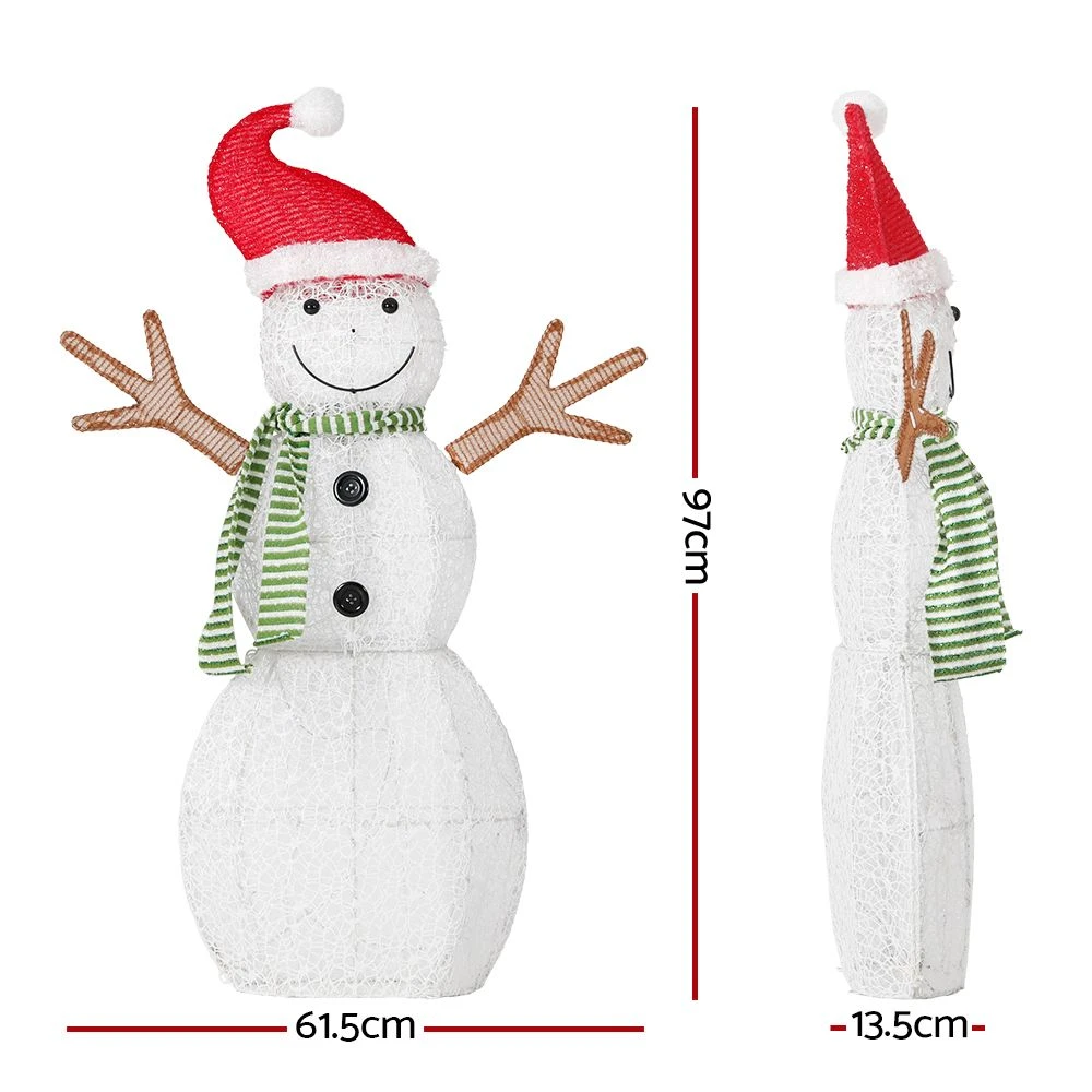 Jingle Jollys Christmas Lights 97cm Snowman 80 LED Decorations 5 Jingle Jollys Christmas Lights 97cm Snowman 80 LED Decorations - Image 3