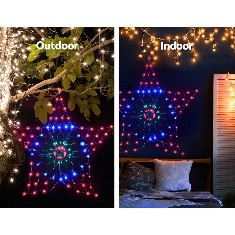 GENERIC Jingle Jollys Christmas Lights Motif LED Star Net Waterproof Outdoor Colourful 5 GENERIC Jingle Jollys Christmas Lights Motif LED Star Net Waterproof Outdoor Colourful - Image 3